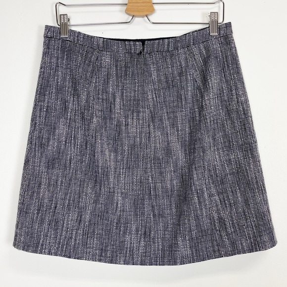 J Crew Skirt Womens 10 Blue White Tweed Like Aline - Picture 2 of 7